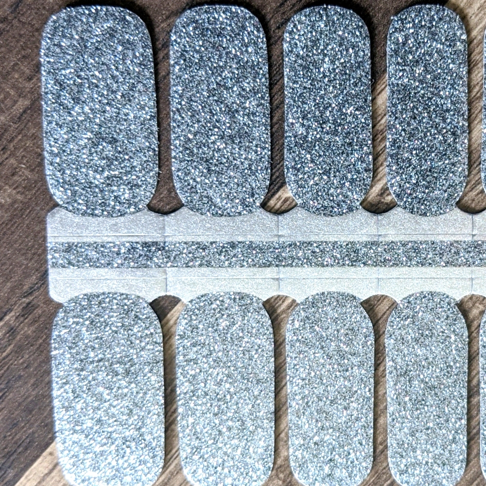 Nail Wraps - Silver Glitter